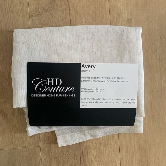 Linen blend panels. Set of 2 - Picture 2 of 2